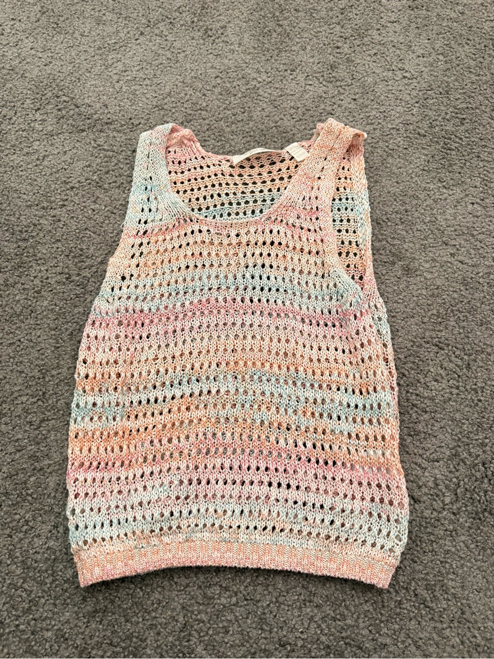 RD Style Pastel Multi Crochet Tank Top